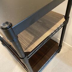 【引き取り限定・差し上げます】ルミナス ノワール スチールラック ワゴンの画像