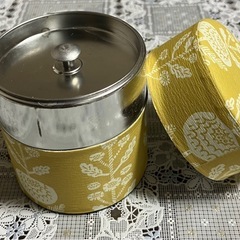 和紙の茶筒（未使用）の画像