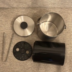 【三軒茶屋で引き渡し】ステンレス製 アイスペール（トング付き）の画像