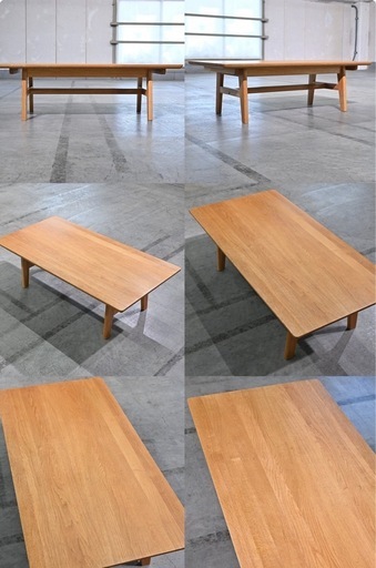 クラッシュゲート EasyLife 5万「COMET COFFEE TABLE/コメットコーヒーテーブル」オーク無垢材 センター ロー