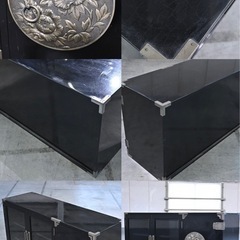 和箪笥 金具装飾 収納 キャビネット ローチェスト 古民家 寝室 玄関 応接間 リビング 和室 東洋風 旅館 黒_松本民芸家具 九州 岩谷堂の画像