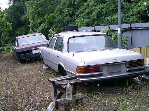 Mベンツ116-280SEリサイクル―部品取り車です-エンジン,ミツション,デフ付