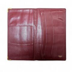 Cartier 長財布 ボルドー レザーの画像