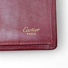 Cartier 長財布 ボルドー レザーの画像