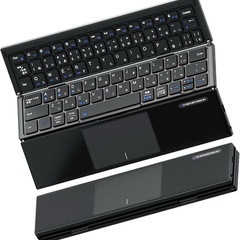 Ewin キーボード 三つ折りたたみ式 ワイヤレス JIS日本語配列 高精度の画像
