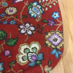 バッグ　赤×花　大の画像