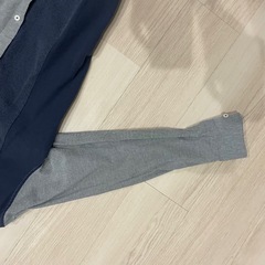 ブルー&グレー　ワイシャツの画像