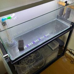 90cm曲げ水槽オーバーフローフルセット 早いもの勝ちですの画像
