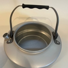 アウトドアケトル シルバー 高さ約15cm MORITAの画像