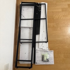 LOWYA パソコンデスク マーブル/ブラック 本棚収納付き ラック オフィスデスク 一体型の画像