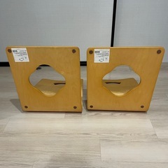 【不二貿易】天然木　和座椅子　2脚セット　和室　イス　レトロの画像