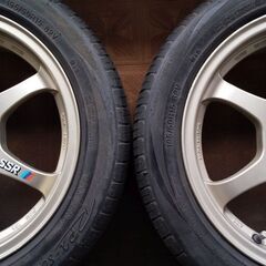 SSR タイプC 15×6.5J +42と43 PCD100 195/50R15　超軽量ホイール　２本の画像