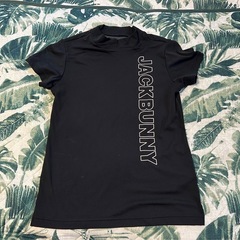 Jack Bunny!! ゴルフ⛳️モックネックシャツ★サイズ1(S相当)♡美品！黒の画像
