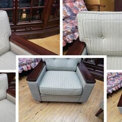 I18　長期保管品　未使用品　カリモク　karimoku　シングルソファ＆椅子の画像