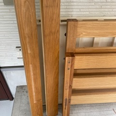 無印良品　オーク材　子供用ベッドの画像