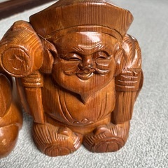 恵比寿　木の置物
の画像