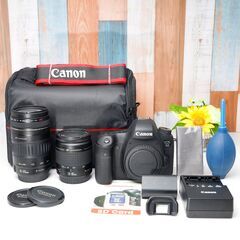 【全国送料無料】 Canon EOS 6D✨ フルサイズ 望遠 ダブルレンズセット カメラバッグ付き ズームセット✨ 届いたらすぐに使えます✨ キヤノン キャノンの画像