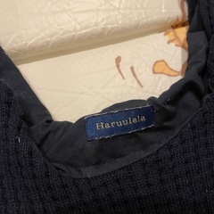 Haruulala ワッフルニットサロペット　ネイビーの画像