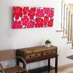 マリメッコ　ファブリックアートパネル（120cm×45cm）の画像