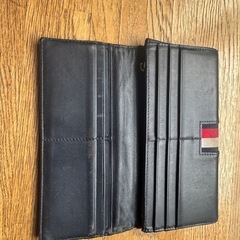 TOMMY HILFIGER ブルーレザー長財布の画像