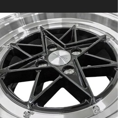 ホイール 4本セット ELEMENT L805 195/45R15 15インチ 8J +25 4H PCD100 ブラック 深リムの画像