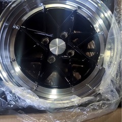 ホイール 4本セット ELEMENT L805 195/45R15 15インチ 8J +25 4H PCD100 ブラック 深リムの画像