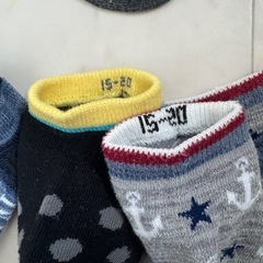 キッズ 靴下 15-20cm 柄シンプルの画像