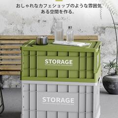 収納ボックス　折りたたみ式 大容量 コンテナボックス 蓋付き キャスター付きの画像