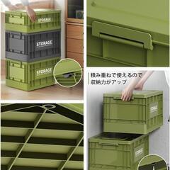 収納ボックス　折りたたみ式 大容量 コンテナボックス 蓋付き キャスター付きの画像