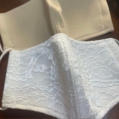 激安セール💐新品未使用★レースリネンMASK😷&接触冷感マスクセット  の画像