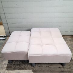 折りたたみソファ 1.5P ピンクベージュ系 幅780×奥780×高790mm ソファベッド 25i菊NSの画像