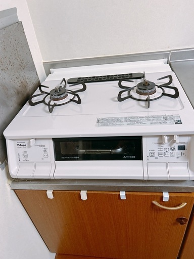 パロマ  ガスコンロ　タワー隙間ラック付き　エブリイシェフ　LPガス用　取説あり