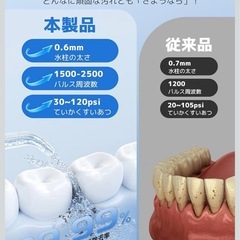 【新品未使用】① 口腔洗浄器 ジェットウォッシャー 【歯垢除去率99.9%】 4種類ノズル付き 360°回転設計 舌クリーナー搭載 4種類の水流モード 300ml大容量タンク IPX7防水 USB充電式 こうくう洗浄機 コンパクト設計 家庭用・旅行用に最適 ギフト プレゼント (ブラック)の画像