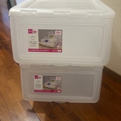  — 取引中 — 【2個セット】ダイソー収納ケース スタックボックスの画像