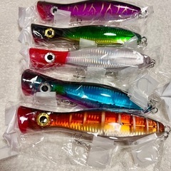 【在庫処分】 大型ポッパー 17cm 93g 5個セット GT 青物 シーバス ヒラメ 送料無料の画像