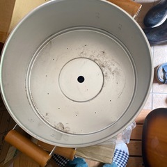 アルミ製 蒸し器 直径30cm 木製ハンドル　2段　HNHの画像