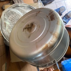 アルミ製 蒸し器 直径30cm 木製ハンドル　2段　HNHの画像