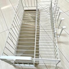 【ほぼ新品】スライド伸縮式水切りラックの画像