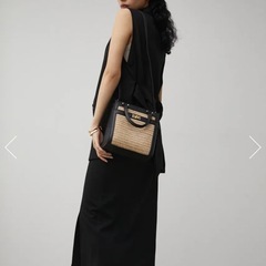 【新品】AZUL by moussy　パイピングメッシュスクエアバッグ　マウジーの画像