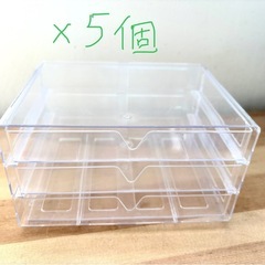 アクリル引き出し　5個セットの画像