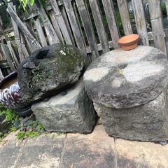 火鉢　庭石　の画像