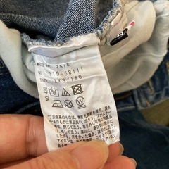 ピンクラテ　デニムパンツ　サイズ140の画像
