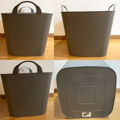 マルチバスケット　ナフコ　おもちゃ入れ　入れもの　グレーの画像
