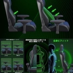 明日まで特価　新品　未使用　PRAGMA ゲーミングチェア ブラックの画像
