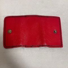 キーケース　赤　革製の画像