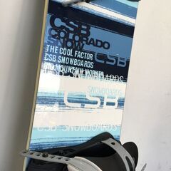 ♪CSB スノーボード板 ビンディング/ケース付き 板全長約153cm 現状品 中古 ウインタースポーツ スノボ  (NF250914) Zi-2139の画像