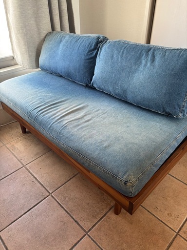 unico SWELLA
(スウェラ)　ベンチバックレスト W1200 デニム 2人掛けソファ