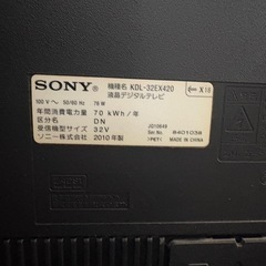 テレビ 32型　の画像