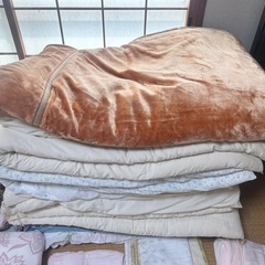 敷布団、掛け布団、毛布、枕、カバー類、玄関マットの画像