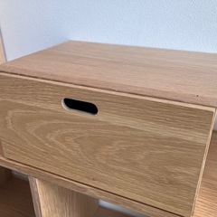 無印良品　スタッキングチェスト・ハーフ・引出し・１段／オーク材突板 の画像